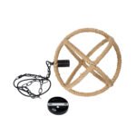 GLOBOSTAR® BALANCE 01596 Vintage Κρεμαστό Φωτιστικό Οροφής με Ντουί 1 x E27 AC 220-240V IP20 - Μαύρο & Μπεζ - Μ35 x Π35 x Υ36cm - Image 11