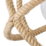 GLOBOSTAR® BALANCE 01596 Vintage Κρεμαστό Φωτιστικό Οροφής με Ντουί 1 x E27 AC 220-240V IP20 - Μαύρο & Μπεζ - Μ35 x Π35 x Υ36cm - Image 8