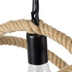 GLOBOSTAR® BALANCE 01596 Vintage Κρεμαστό Φωτιστικό Οροφής με Ντουί 1 x E27 AC 220-240V IP20 - Μαύρο & Μπεζ - Μ35 x Π35 x Υ36cm - Image 9