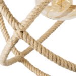 GLOBOSTAR® BELLE 01597 Vintage Κρεμαστό Φωτιστικό Οροφής με Ντουί 1 x E27 AC 220-240V IP20 - Μπεζ - Μ56 x Π56 x Y58cm - Image 11