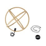 GLOBOSTAR® BELLE 01597 Vintage Κρεμαστό Φωτιστικό Οροφής με Ντουί 1 x E27 AC 220-240V IP20 - Μπεζ - Μ56 x Π56 x Y58cm - Image 13