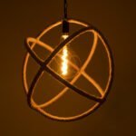 GLOBOSTAR® BELLE 01597 Vintage Κρεμαστό Φωτιστικό Οροφής με Ντουί 1 x E27 AC 220-240V IP20 - Μπεζ - Μ56 x Π56 x Y58cm - Image 3