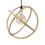 GLOBOSTAR® BELLE 01597 Vintage Κρεμαστό Φωτιστικό Οροφής με Ντουί 1 x E27 AC 220-240V IP20 - Μπεζ - Μ56 x Π56 x Y58cm - Image 6