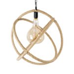 GLOBOSTAR® BELLE 01597 Vintage Κρεμαστό Φωτιστικό Οροφής με Ντουί 1 x E27 AC 220-240V IP20 - Μπεζ - Μ56 x Π56 x Y58cm - Image 7