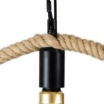 GLOBOSTAR® BELLE 01597 Vintage Κρεμαστό Φωτιστικό Οροφής με Ντουί 1 x E27 AC 220-240V IP20 - Μπεζ - Μ56 x Π56 x Y58cm - Image 9