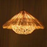 GLOBOSTAR® CHEOPE 01599 Boho Κρεμαστό Φωτιστικό Οροφής με Ντουί 1 x E27 AC 220-240V IP20 - Μπεζ - Μ45 x Π45 x Υ35cm - Image 3