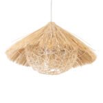 GLOBOSTAR® CHEOPE 01599 Boho Κρεμαστό Φωτιστικό Οροφής με Ντουί 1 x E27 AC 220-240V IP20 - Μπεζ - Μ45 x Π45 x Υ35cm - Image 6