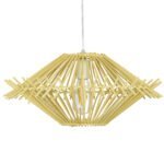GLOBOSTAR® SASSO 01601 Boho Κρεμαστό Φωτιστικό Οροφής με Ντουί 1 x E27 AC 220-240V IP20 - Μπεζ - Μ50 x Π50 x Y23cm - Image 3