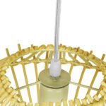 GLOBOSTAR® SASSO 01601 Boho Κρεμαστό Φωτιστικό Οροφής με Ντουί 1 x E27 AC 220-240V IP20 - Μπεζ - Μ50 x Π50 x Y23cm - Image 6