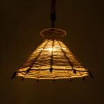 GLOBOSTAR® OZERO 01603 Boho Κρεμαστό Φωτιστικό Οροφής με Ντουί 1 x E27 AC 220-240V IP20 - Μπεζ & Μαύρο - Μ41 x Π41 x Y28cm - Image 3