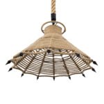 GLOBOSTAR® OZERO 01603 Boho Κρεμαστό Φωτιστικό Οροφής με Ντουί 1 x E27 AC 220-240V IP20 - Μπεζ & Μαύρο - Μ41 x Π41 x Y28cm - Image 6