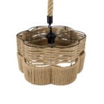 GLOBOSTAR® TONDO 01604 Boho Κρεμαστό Φωτιστικό Οροφής με Ντουί 1 x E27 AC 220-240V IP20 - Μπεζ & Μαύρο - Μ38 x Π38 x Y21cm - Image 7