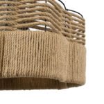 GLOBOSTAR® TONDO 01604 Boho Κρεμαστό Φωτιστικό Οροφής με Ντουί 1 x E27 AC 220-240V IP20 - Μπεζ & Μαύρο - Μ38 x Π38 x Y21cm - Image 8