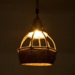 GLOBOSTAR® KUBRIC 01605 Boho Κρεμαστό Φωτιστικό Οροφής με Ντουί 1 x E27 AC 220-240V IP20 - Μπεζ - Μ30 x Π30 x Y40cm - Image 3