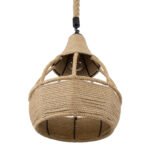 GLOBOSTAR® KUBRIC 01605 Boho Κρεμαστό Φωτιστικό Οροφής με Ντουί 1 x E27 AC 220-240V IP20 - Μπεζ - Μ30 x Π30 x Y40cm - Image 6