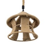 GLOBOSTAR® SOLITARIO 01606 Boho Κρεμαστό Φωτιστικό Οροφής με Ντουί 1 x E27 AC 220-240V IP20 - Μπεζ - Μ36 x Π36 x Y30cm - Image 6