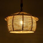 GLOBOSTAR® SPIRIT 01607 Boho Κρεμαστό Φωτιστικό Οροφής με Ντουί 1 x E27 AC 220-240V IP20 - Μπεζ - Μ35 x Π35 x Y30cm - Image 3