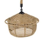 GLOBOSTAR® SPIRIT 01607 Boho Κρεμαστό Φωτιστικό Οροφής με Ντουί 1 x E27 AC 220-240V IP20 - Μπεζ - Μ35 x Π35 x Y30cm - Image 7