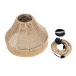 GLOBOSTAR® DOGMA 01609 Boho Κρεμαστό Φωτιστικό Οροφής με Ντουί 1 x E27 AC 220-240V IP20 - Μπεζ - Μ38 x Π38 x Υ28cm - Image 11