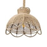 GLOBOSTAR® VENIER 01610 Boho Κρεμαστό Φωτιστικό Οροφής με Ντουί 1 x E27 AC 220-240V IP20 - Μπεζ - Μ35 x Π35 x Y26cm - Image 6