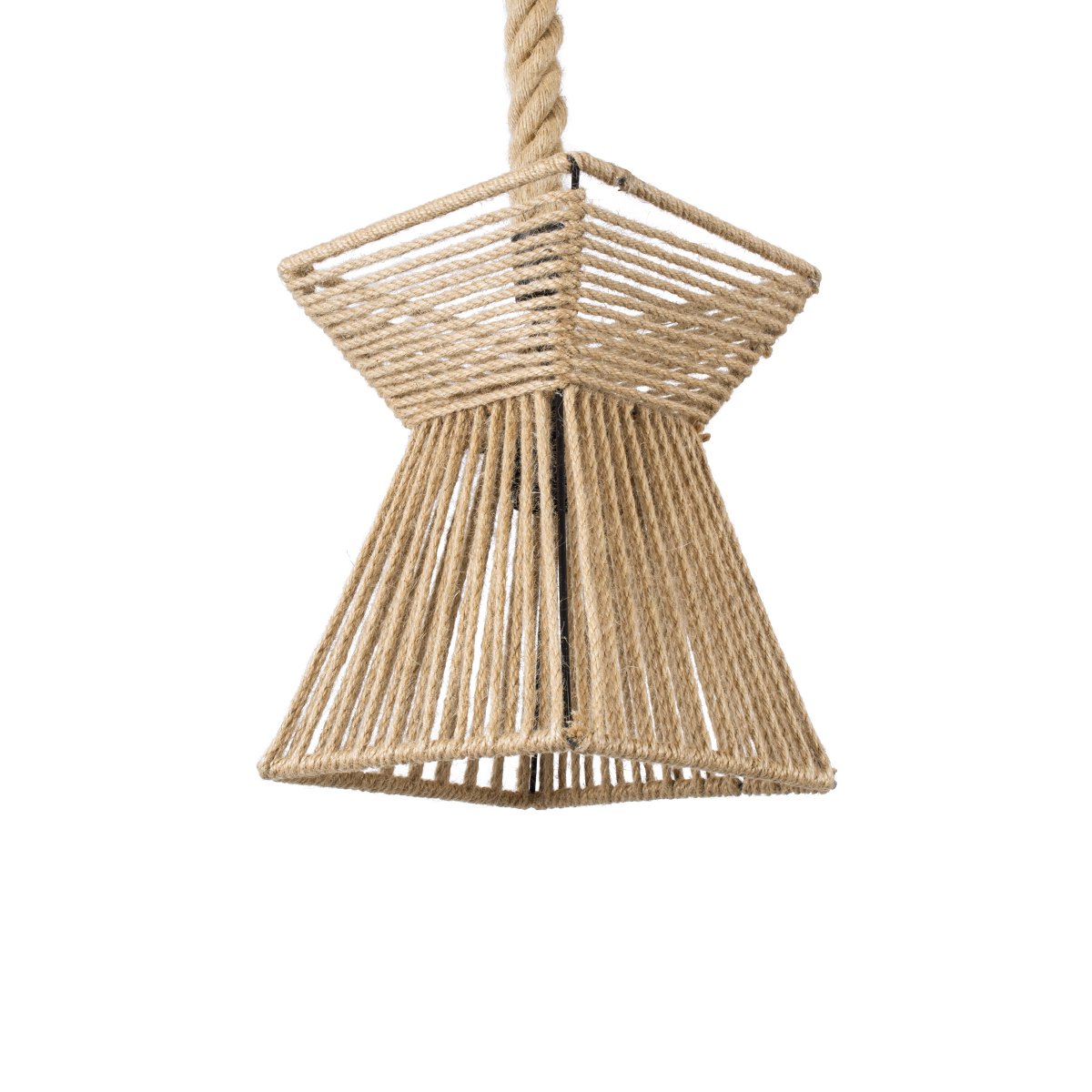 01611_0 GLOBOSTAR® ROUGE 01611 Boho Κρεμαστό Φωτιστικό Οροφής με Ντουί 1 x E27 AC 220-240V IP20 - Μπεζ - Μ21 x Π21 x Y27cm - Image 1