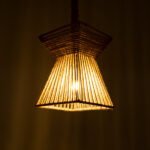 GLOBOSTAR® ROUGE 01611 Boho Κρεμαστό Φωτιστικό Οροφής με Ντουί 1 x E27 AC 220-240V IP20 - Μπεζ - Μ21 x Π21 x Y27cm - Image 3