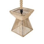 GLOBOSTAR® ROUGE 01611 Boho Κρεμαστό Φωτιστικό Οροφής με Ντουί 1 x E27 AC 220-240V IP20 - Μπεζ - Μ21 x Π21 x Y27cm - Image 7