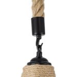 GLOBOSTAR® YUBA 01612 Boho Κρεμαστό Φωτιστικό Οροφής με Ντουί 1 x E27 AC 220-240V IP20 - Μπεζ - Μ22 x Π22 x Y40cm - Image 9