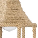 GLOBOSTAR® YUBA 01612 Boho Κρεμαστό Φωτιστικό Οροφής με Ντουί 1 x E27 AC 220-240V IP20 - Μπεζ - Μ22 x Π22 x Y40cm - Image 10