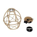 GLOBOSTAR® TELAN 01615 Vintage Κρεμαστό Φωτιστικό Οροφής με Ντουί 1 x E27 AC 220-240V IP20 - Μπεζ - Μ30 x Π30 x Υ38cm - Image 11