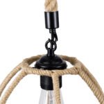 GLOBOSTAR® TELAN 01615 Vintage Κρεμαστό Φωτιστικό Οροφής με Ντουί 1 x E27 AC 220-240V IP20 - Μπεζ - Μ30 x Π30 x Υ38cm - Image 9