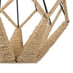 GLOBOSTAR® CONICAL 01617 Vintage Κρεμαστό Φωτιστικό Οροφής με Ντουί 1 x E27 AC 220-240V IP20 - Μαύρο & Μπεζ - Μ30 x Π30 x Υ40cm - Image 9