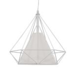 GLOBOSTAR® KAIRI 01619 Μοντέρνο Κρεμαστό Φωτιστικό Οροφής με Ντουί 1 x E27 AC 220-240V IP20 - Λευκό - Μ38 x Π38 x Υ39cm - Image 3