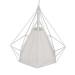 GLOBOSTAR® KAIRI 01619 Μοντέρνο Κρεμαστό Φωτιστικό Οροφής με Ντουί 1 x E27 AC 220-240V IP20 - Λευκό - Μ38 x Π38 x Υ39cm - Image 5