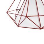 GLOBOSTAR® KAIRI 01620 Μοντέρνο Κρεμαστό Φωτιστικό Οροφής με Ντουί 1 x E27 AC 220-240V IP20 - Κόκκινο & Λευκό - Μ38 x Π38 x Υ39cm - Image 8