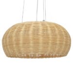 GLOBOSTAR® DE LA MER 01624 Boho Κρεμαστό Φωτιστικό Οροφής με Ντουί 3 x E27 AC 220-240V IP20 - Μπεζ - Μ45 x Π45 x Υ24cm