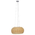 GLOBOSTAR® DE LA MER 01624 Boho Κρεμαστό Φωτιστικό Οροφής με Ντουί 3 x E27 AC 220-240V IP20 - Μπεζ - Μ45 x Π45 x Υ24cm - Image 3