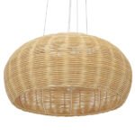 GLOBOSTAR® DE LA MER 01624 Boho Κρεμαστό Φωτιστικό Οροφής με Ντουί 3 x E27 AC 220-240V IP20 - Μπεζ - Μ45 x Π45 x Υ24cm - Image 6