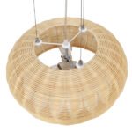 GLOBOSTAR® DE LA MER 01624 Boho Κρεμαστό Φωτιστικό Οροφής με Ντουί 3 x E27 AC 220-240V IP20 - Μπεζ - Μ45 x Π45 x Υ24cm - Image 7