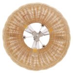 GLOBOSTAR® DE LA MER 01624 Boho Κρεμαστό Φωτιστικό Οροφής με Ντουί 3 x E27 AC 220-240V IP20 - Μπεζ - Μ45 x Π45 x Υ24cm - Image 8