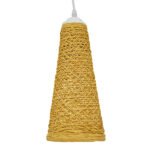 GLOBOSTAR® INCASS 01625 Vintage Κρεμαστό Φωτιστικό Οροφής με Ντουί 1 x E27 AC 220-240V IP20 - Μπεζ - Μ15 x Π15 x Y30.5cm - Image 3