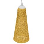 GLOBOSTAR® INCASS 01625 Vintage Κρεμαστό Φωτιστικό Οροφής με Ντουί 1 x E27 AC 220-240V IP20 - Μπεζ - Μ15 x Π15 x Y30.5cm - Image 4