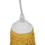 GLOBOSTAR® INCASS 01625 Vintage Κρεμαστό Φωτιστικό Οροφής με Ντουί 1 x E27 AC 220-240V IP20 - Μπεζ - Μ15 x Π15 x Y30.5cm - Image 6