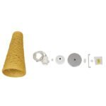 GLOBOSTAR® INCASS 01625 Vintage Κρεμαστό Φωτιστικό Οροφής με Ντουί 1 x E27 AC 220-240V IP20 - Μπεζ - Μ15 x Π15 x Y30.5cm - Image 8