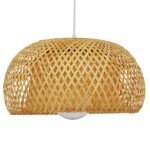 GLOBOSTAR® SAN TROPEZ 01626 Boho Κρεμαστό Φωτιστικό Οροφής με Ντουί 1 x E27 AC 220-240V IP20 - Μπεζ - Μ38 x Π38 x Υ22cm - Image 4