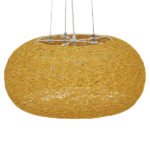 GLOBOSTAR® FIJI INCASS 01628 Vintage Κρεμαστό Φωτιστικό Οροφής με Ντουί 5 x E27 AC 220-240V IP20 - Μπεζ - Μ60 x Π60 x Υ29cm - Image 5