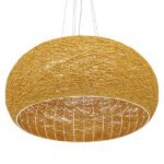 GLOBOSTAR® FIJI INCASS 01628 Vintage Κρεμαστό Φωτιστικό Οροφής με Ντουί 5 x E27 AC 220-240V IP20 - Μπεζ - Μ60 x Π60 x Υ29cm - Image 6