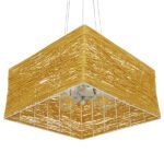 GLOBOSTAR® INCASS 01629 Vintage Κρεμαστό Φωτιστικό Οροφής με Ντουί 5 x E27 AC 220-240V IP20 - Μπεζ - Μ40 x Π40 x Υ22.5cm - Image 6