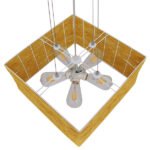 GLOBOSTAR® INCASS 01629 Vintage Κρεμαστό Φωτιστικό Οροφής με Ντουί 5 x E27 AC 220-240V IP20 - Μπεζ - Μ40 x Π40 x Υ22.5cm - Image 7