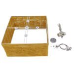 GLOBOSTAR® INCASS 01629 Vintage Κρεμαστό Φωτιστικό Οροφής με Ντουί 5 x E27 AC 220-240V IP20 - Μπεζ - Μ40 x Π40 x Υ22.5cm - Image 9